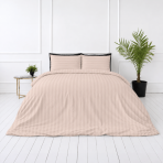 Premium satin bettwäsche set "Classic Coffee Stripe Sateen". Mako Satin Bettwäsche, 135/140x200 cm, 155x220 cm, 160x200 cm, 180x200 cm, 200x200 cm, 200x220 cm, 220x240 cm. Kissenbezüge in hellem beige mit querstreifen und einer zarten rosanuance. Premium satin bettwäsche set "Classic Coffee Stripe Sateen". Mako Satin Bettwäsche, 135/140x200 cm, 155x220 cm, 160x200 cm, 180x200 cm, 200x200 cm, 200x220 cm, 220x240 cm. Kissenbezüge in hellem beige mit querstreifen und einer zarten rosanuance.