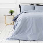 Premium satin bettwäsche set "Classic grey“. Bettwäsche aus Satin, 135/140x200 cm, 200x200 cm, 200x220 cm