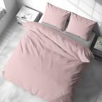 Premium satin bettwäsche set "Classic pink“. Bettwäsche 150x200, 100x140 cm, 135/140x200 cm, 150x200 cm, 155/160x200 cm, 180x200 cm, 200x200 cm, 200x220 cm, 220x240 cm. Ruhiges bettwäsche-set in weichem rosaton mit einfachem design