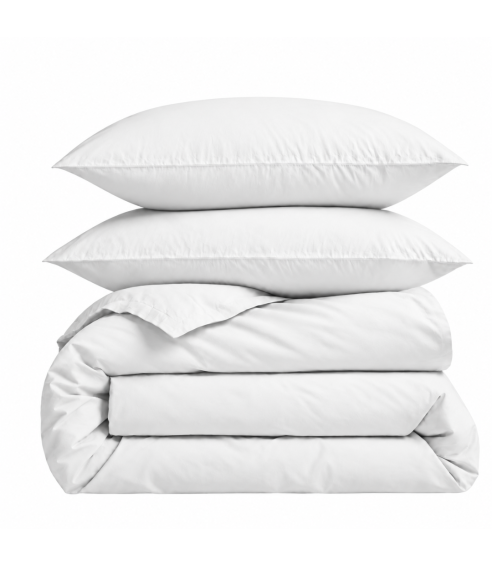 Premium satin bettwäsche set "Classic White". Bettwäsche aus Satin