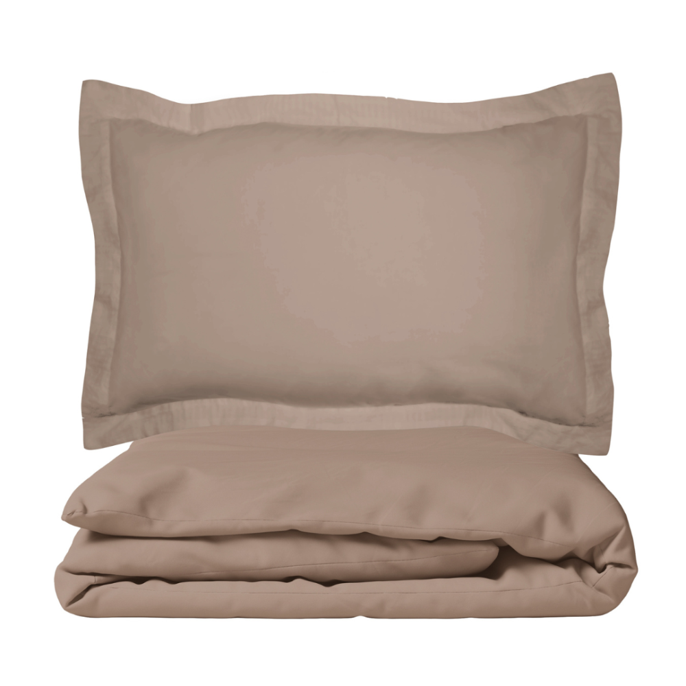 Premium satin bettwäsche set "Dark ecru". Bettwäsche aus Satin, 135/140x200 cm, 150x200 cm, 155/160x200 cm, 180x200 cm, 200x200 cm, 200x220 cm, 220x240 cm