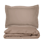 Premium satin bettwäsche set "Dark ecru". Bettwäsche aus Satin, 135/140x200 cm, 150x200 cm, 155/160x200 cm, 180x200 cm, 200x200 cm, 200x220 cm, 220x240 cm