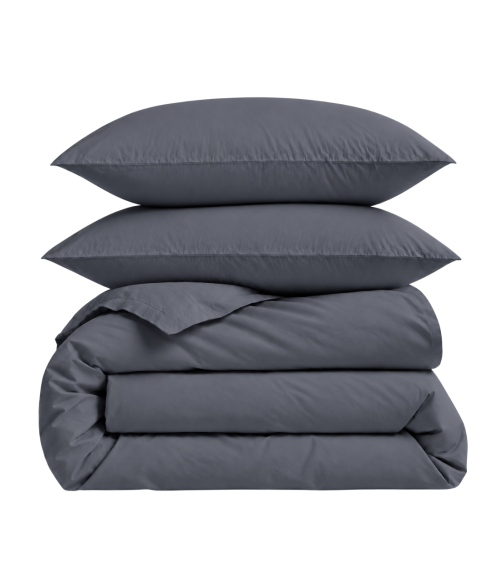 Premium satin bettwäsche set "Dark Grey sateen". Bettwäsche aus Satin