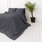 Premium satin bettwäsche set "Dark Grey sateen". Bettwäsche 150x200, 135/140x200 cm, 150x200 cm, 155/160x200 cm, 180x200 cm, 200x200 cm, 200x220 cm, 220x240 cm