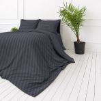 Premium satin bettwäsche set "Dark Grey Stripe Sateen". Mako Satin Bettwäsche, 135/140x200 cm, 155x220 cm, 160x200 cm, 180x200 cm, 200x200 cm, 200x220 cm, 220x240 cm. Deckenbezug in anthrazit mit längsstreifen. Premium satin bettwäsche set "Dark Grey Stripe Sateen". Mako Satin Bettwäsche, 135/140x200 cm, 155x220 cm, 160x200 cm, 180x200 cm, 200x200 cm, 200x220 cm, 220x240 cm. Deckenbezug in anthrazit mit längsstreifen.