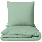 Premium satin bettwäsche set "Eucalyptus". Bettwäsche 150x200, 100x140 cm, 135/140x200 cm, 150x200 cm, 155/160x200 cm, 180x200 cm, 200x200 cm, 200x220 cm, 220x240 cm. Bettwäsche-set in hellem grün mit ruhigem, minimalistischem stil