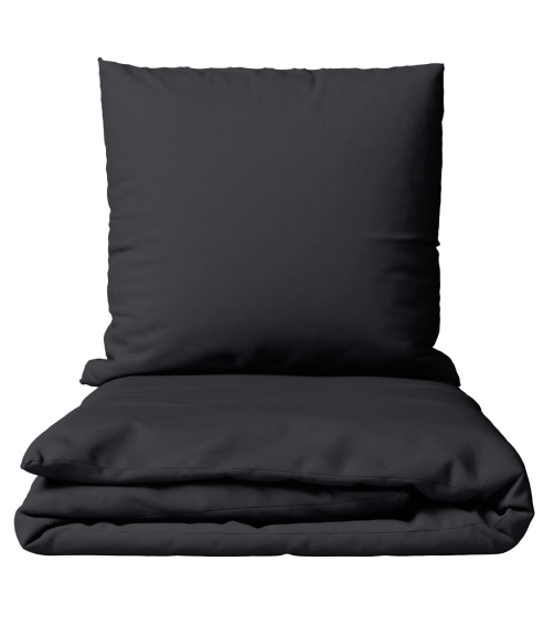 Premium satin bettwäsche set "Graphite Satin“. Bettwäsche aus Satin