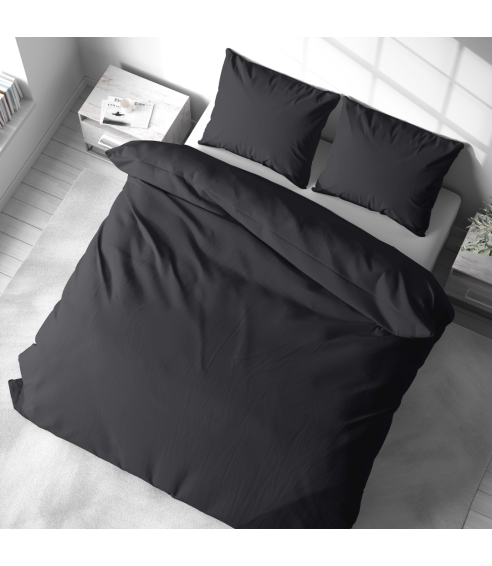 Premium satin bettwäsche set "Graphite Satin“. Bettwäsche aus Satin