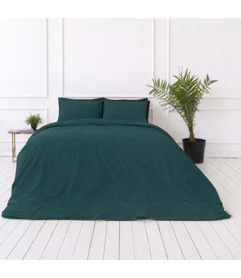 Premium satin bettwäsche set "Green Sateen“. Bettwäsche aus Satin