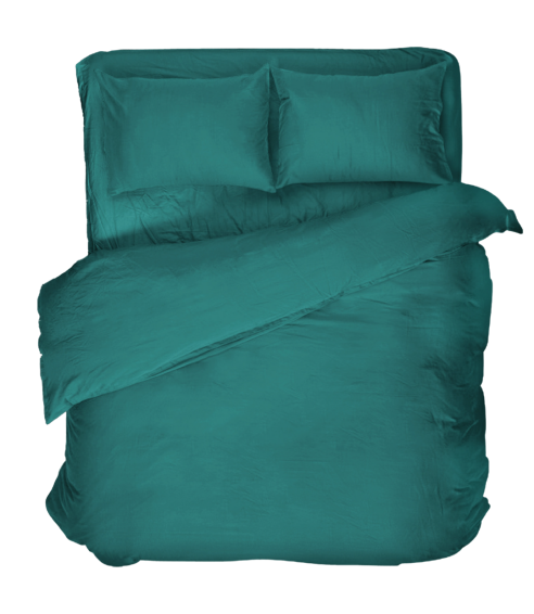 Premium satin bettwäsche set "Green Satin“. Bettwäsche aus Satin