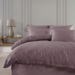 Premium satin bettwäsche set "Lilac“. Bettwäsche aus Satin, 135/140x200 cm, 200x200 cm, 200x220 cm. Bettwäsche in sattem dunklem lila, die jedem schlafzimmer einen hauch von eleganz und wärme verleiht.