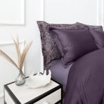 Premium satin bettwäsche set "Mauve". Bettwäsche aus Satin, 135/140x200 cm, 200x200 cm, 200x220 cm, 220x240 cm