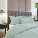 Premium satin bettwäsche set "Mint". Bettwäsche aus Satin, 155/160x200 cm