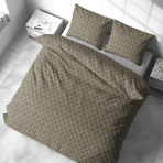 Premium satin bettwäsche set "Morocco forest grey". Bettwäsche aus Satin, 135/140x200 cm, 200x200 cm, 200x220 cm, 220x240 cm. Sanftes grau-grünes bettwäsche-set, das ihr schlafzimmer in einen gemütlichen und ruhigen raum verwandelt.