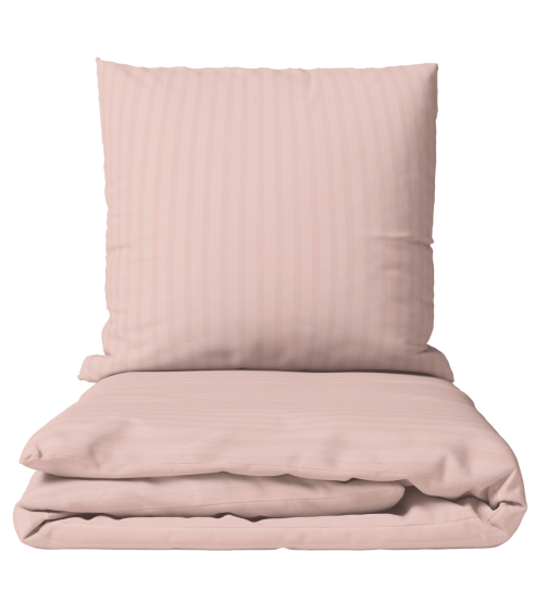 Premium satin bettwäsche set "Peachy Stripe Satin“. Bettwäsche aus Satin