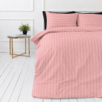 Premium satin bettwäsche set "Seashell Pink Stripe Sateen". Mako Satin Bettwäsche, 135/140x200 cm, 150x200 cm, 155/160x200 cm, 180x200 cm, 200x200 cm, 200x220 cm, 220x240 cm. Zart korallenrosafarbenes satin-bettwäsche-set Premium satin bettwäsche set "Seashell Pink Stripe Sateen". Mako Satin Bettwäsche, 135/140x200 cm, 150x200 cm, 155/160x200 cm, 180x200 cm, 200x200 cm, 200x220 cm, 220x240 cm. Zart korallenrosafarbenes satin-bettwäsche-set