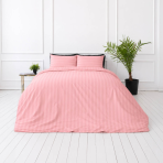 Premium satin bettwäsche set "Seashell Pink Stripe Sateen". Mako Satin Bettwäsche, 135/140x200 cm, 150x200 cm, 155/160x200 cm, 180x200 cm, 200x200 cm, 200x220 cm, 220x240 cm. Pehmes korallitoonis triibuline voodipesukomplekt voodil Premium satin bettwäsche set "Seashell Pink Stripe Sateen". Mako Satin Bettwäsche, 135/140x200 cm, 150x200 cm, 155/160x200 cm, 180x200 cm, 200x200 cm, 200x220 cm, 220x240 cm. Pehmes korallitoonis triibuline voodipesukomplekt voodil