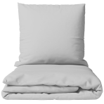 Premium satin bettwäsche set "Silvara". Bettwäsche 150x200, 135/140x200 cm, 150x200 cm, 155/160x200 cm, 180x200 cm, 200x200 cm, 200x220 cm, 220x240 cm. Hellgraues, schlichtes bettwäsche-set im minimalistischen stil