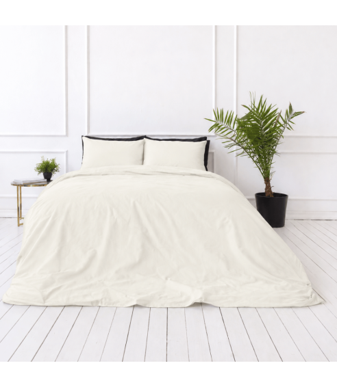 Premium satin bettwäsche set "Snow White sateen". Bettwäsche aus Satin