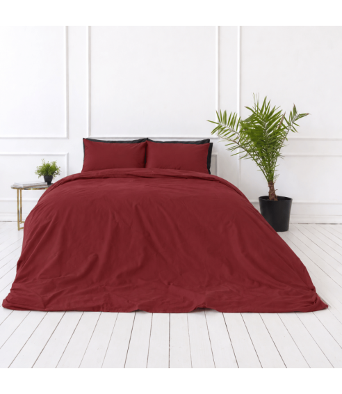Premium satin bettwäsche set "Sun-dried Tomato sateen". Bettwäsche aus Satin