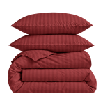 Premium satin bettwäsche set "Sun-dried Tomato Stripe Sateen". Mako Satin Bettwäsche, 135/140x200 cm, 155x220 cm, 160x200 cm, 180x200 cm, 200x200 cm, 200x220 cm, 220x240 cm. Bettwäsche-garnitur in bordeauxrot mit feinem streifendesign. Premium satin bettwäsche set "Sun-dried Tomato Stripe Sateen". Mako Satin Bettwäsche, 135/140x200 cm, 155x220 cm, 160x200 cm, 180x200 cm, 200x200 cm, 200x220 cm, 220x240 cm. Bettwäsche-garnitur in bordeauxrot mit feinem streifendesign.