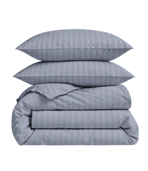 Premium satin bettwäsche set "Tradewinds Stripe Sateen". Bettwäsche aus Satin
