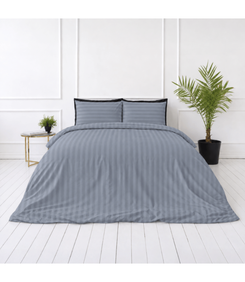 Premium satin bettwäsche set "Tradewinds Stripe Sateen". Bettwäsche aus Satin