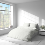 Premium satin bettwäsche set "Vanilla glow". Bettwäsche aus Satin, 135/140x200 cm, 200x200 cm, 200x220 cm, 220x240 cm. Zartes bettwäsche-set in vanillefarbe, das eine gemütliche und warme atmosphäre schafft.