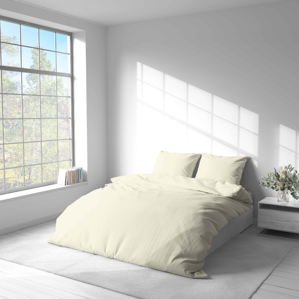 Premium satin bettwäsche set "Vanilla glow". Bettwäsche 150x200, 135/140x200 cm, 150x200 cm, 155/160x200 cm, 180x200 cm, 200x200 cm, 200x220 cm, 220x240 cm