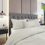 Premium satin bettwäsche set "Vanilla". Bettwäsche aus Satin, 135/140x200 cm, 200x200 cm
