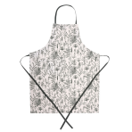 Schürze "Ralph apron". Küchenschürzen. Helle kochschürze mit graugrünem botanischem pflanzenmuster