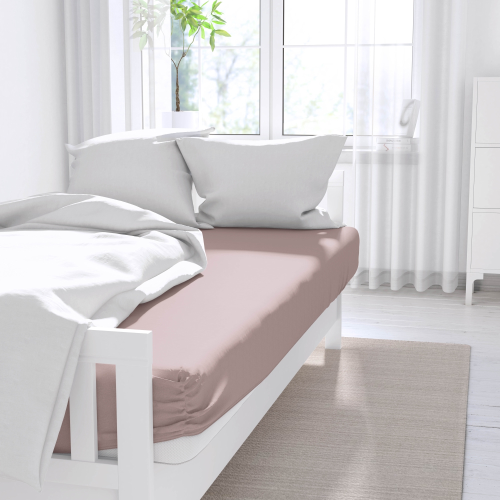 Satin Bettlaken „Dusty pink“. Bettlaken, 150x220 cm, 180x220 cm, 200x220 cm, 220x240 cm