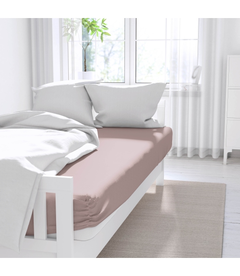 Satin Bettlaken „Dusty pink“. Bettlaken