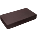 Satin Spannbettlaken „Brown Sateen“. Spannbettlaken 160x200, 90x200 cm, 135/140x200 cm, 160x200 cm, 180x200 cm. Unifarbenes spannleintuch in dunkelbraun ohne muster.
