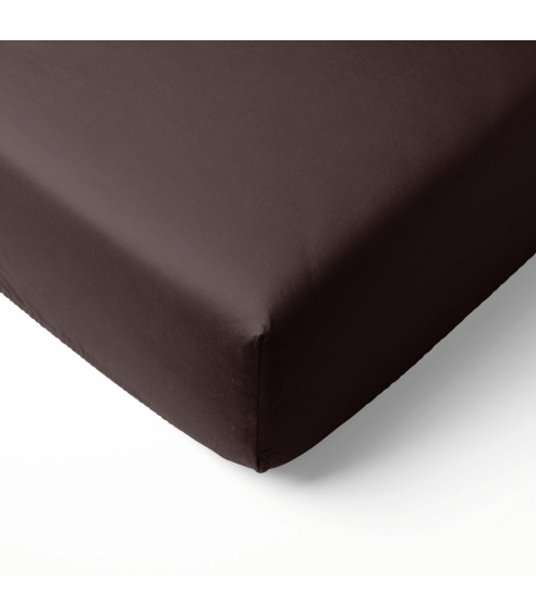 Satin Spannbettlaken „Brown Sateen“. Spannbettlaken 90x200