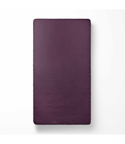 Satin Spannbettlaken „Plum glow“. Spannbettlaken 90x200