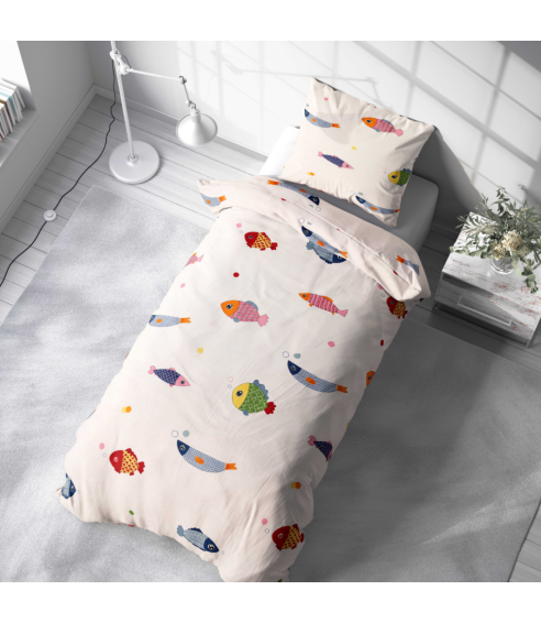 Satin Kissenbezüge „Fish wish“. Kissenbezüge 50x70