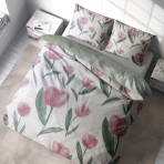 Satin Kissenbezüge „Tuliplace“