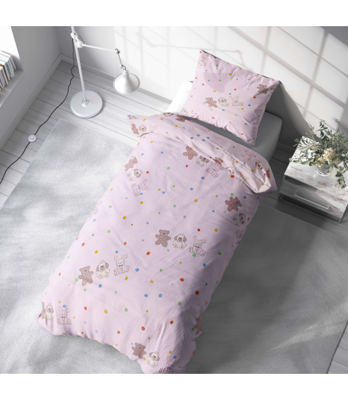 Premium satin bettwäsche set "Dreamy Dots". Bettwäsche aus Satin