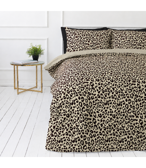 Satin bettwäsche set "Exotic Leopard". Bettwäsche aus Satin