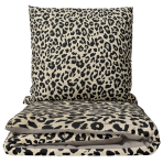 Satin bettwäsche set "Exotic Leopard". Beige Bettwäsche, 135/140x200 cm, 200x200 cm, 200x220 cm. Cremefarbene bettwäsche mit schwarzem leo-muster Satin bettwäsche set "Exotic Leopard". Beige Bettwäsche, 135/140x200 cm, 200x200 cm, 200x220 cm. Cremefarbene bettwäsche mit schwarzem leo-muster