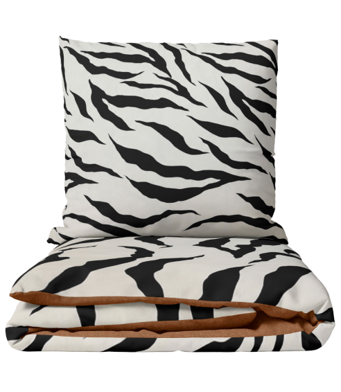 Satin bettwäsche set "Exotic Zebra". Bettwäsche aus Satin
