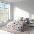Premium satin bettwäsche set "Floral". Bettwäsche aus Satin, 135/140x200 cm, 155/160x200 cm, 200x200 cm, 200x220 cm