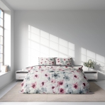 Premium satin bettwäsche set "Floral". Bettwäsche aus Satin, 135/140x200 cm, 155/160x200 cm, 200x200 cm, 200x220 cm
