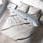 Premium satin bettwäsche set "Heavenly Haze". Bettwäsche aus Satin, 135/140x200 cm, 200x200 cm, 200x220 cm