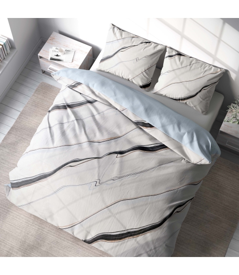 Premium satin bettwäsche set "Heavenly Haze". Bettwäsche aus Satin