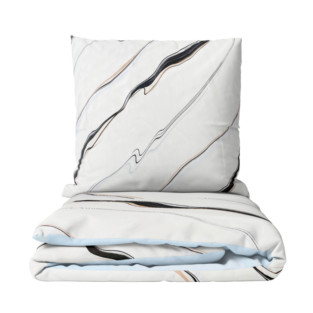 Premium satin bettwäsche set "Heavenly Haze". Bettwäsche aus Satin, 135/140x200 cm, 200x200 cm, 200x220 cm