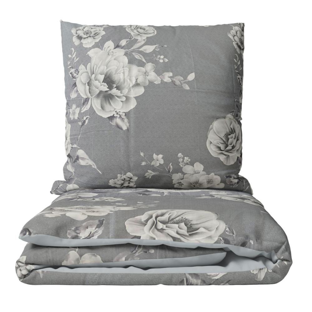 Satin bettwäsche set "Pivoine". Bettwäsche aus Satin, 135/140x200 cm, 200x200 cm, 200x220 cm