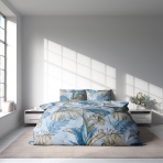 Satin bettwäsche set "Rainforest". Bettwäsche aus Satin, 135/140x200 cm, 150x200 cm, 155/160x200 cm, 180x200 cm, 200x200 cm, 200x220 cm