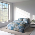 Satin bettwäsche set "Rainforest". Bettwäsche aus Satin, 135/140x200 cm, 150x200 cm, 155/160x200 cm, 180x200 cm, 200x200 cm, 200x220 cm